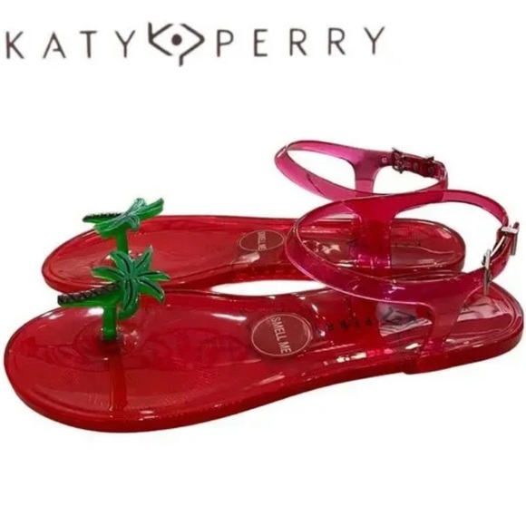 Katy Perry Jelly Sandals Palm Tree Scented big kid size 6 - Picture 2 of 3